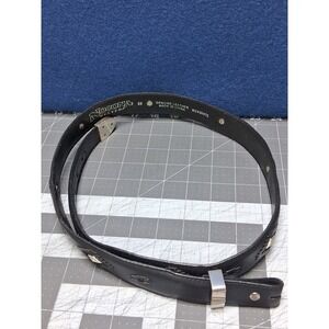 Nocona Belt Co Western Belt Black Leather Studded Braided Size 38 N2466401